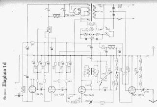 Siemens Elaphon 1D schematic circuit diagram